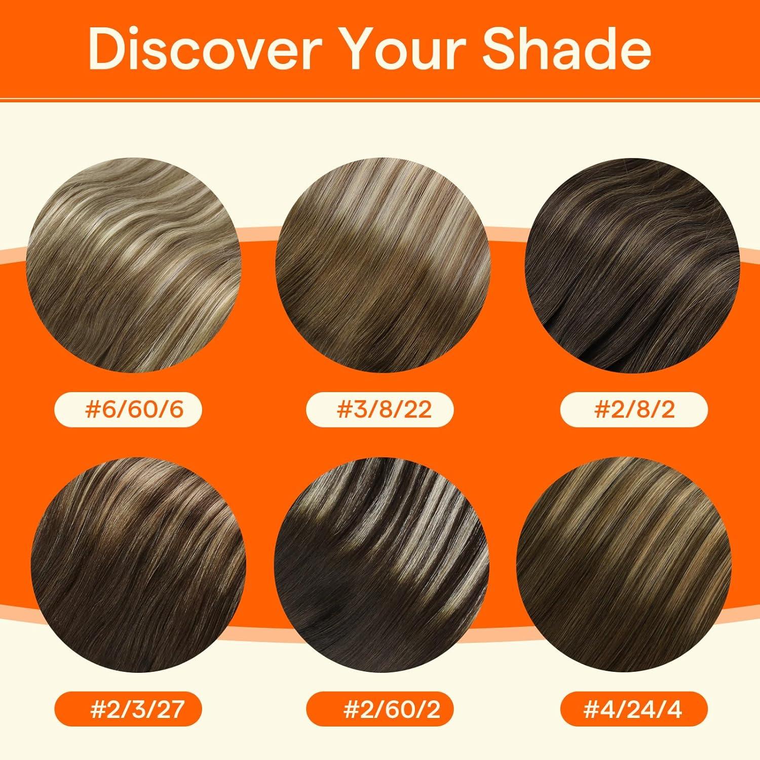 imageFull Shine U Tip Hair Extensions Human Hair 22 Inch Jet Black 50 Grams Keratin Hair Extensions Real Human Hair for Women Fusion Extensions Long Straight Hair add Length1Utip T6606 chestnut brown to platinum blonde